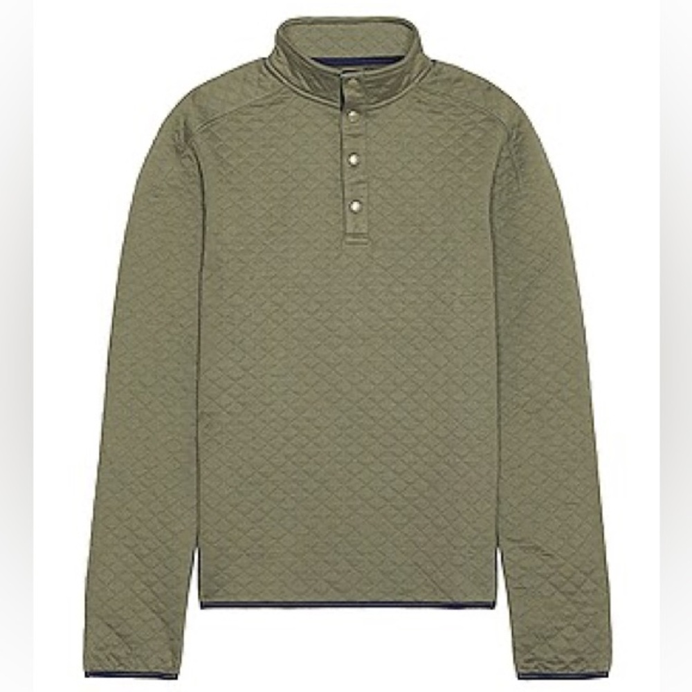 RHONE GRAMERCY PULLOVER TEA LEAF GREEN MEN'S MEDIUM